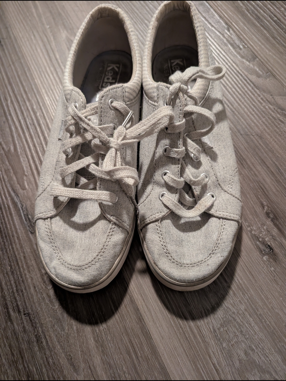 Keds Light Gray Canvas Sneakers